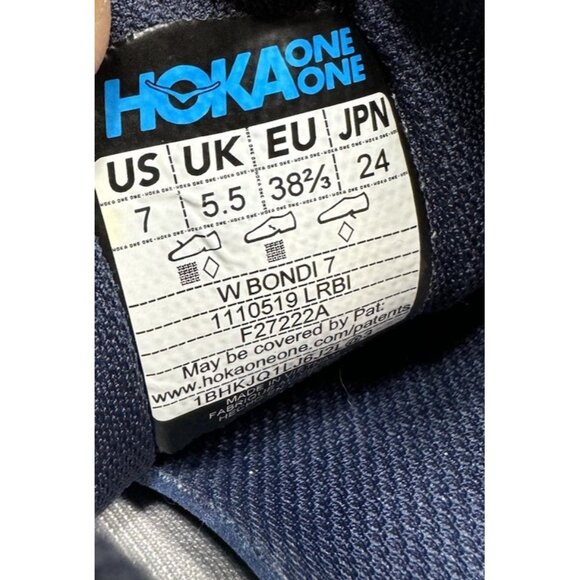 Hoka Womens One One Gray and Navy Athletic Shoes Size 7W - Picture 7 of 12